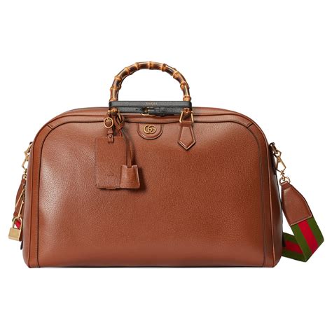 gucci duffle bag brown|authentic gucci duffle.